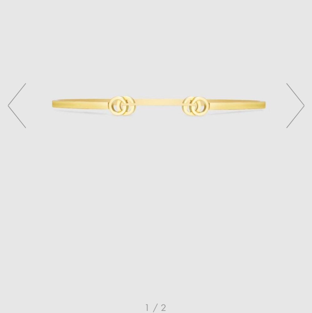 PRICE FIRM! Gucci GG Running Cuff Gold Bracelet!